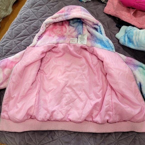 ♥️5 For $25DISNEY MINNIE MOUSE Cozy zip up jacket with hood and pockets size 4T - Picture 11 of 14